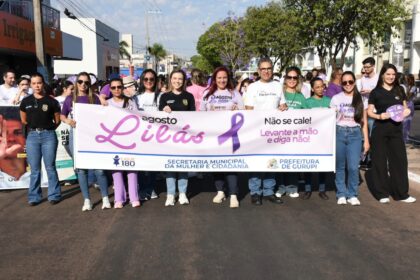 Prefeitura de Gurupi promove Caminhada do Agosto Lilás para conscientizar sobre o combate à violência contra as mulheres